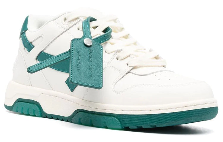 Off-White Out Of Office Low-Top Sneaker 'Green White' OMIA189F22LEA0010155