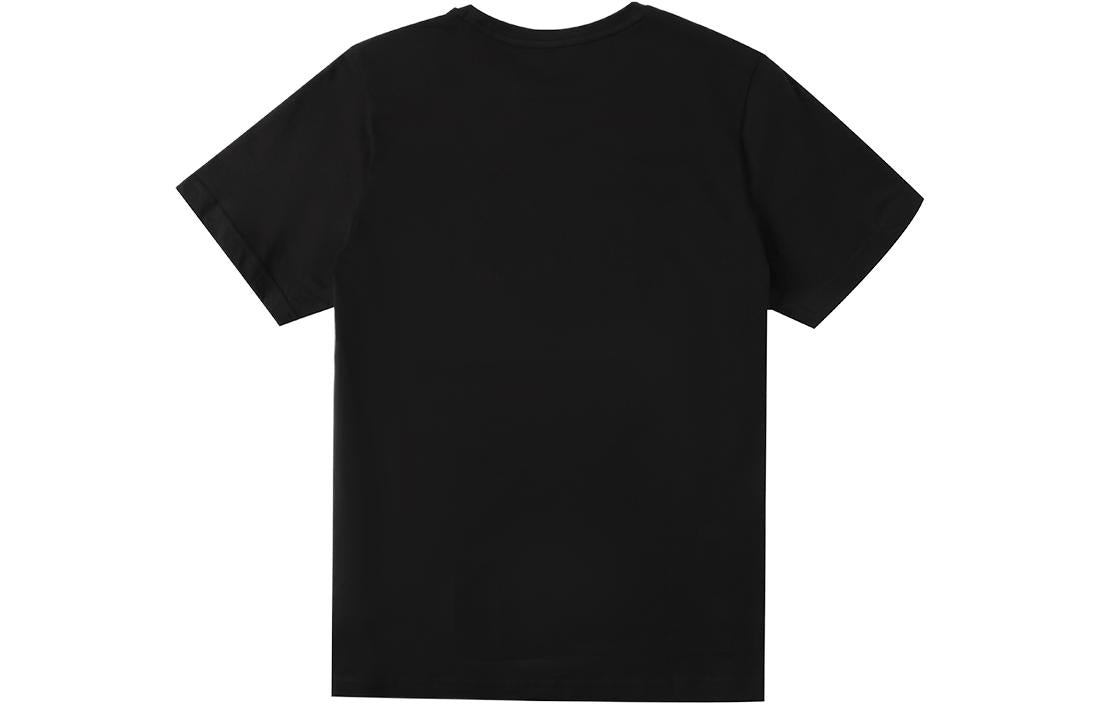 PUMA Logo Printing Colorblock Sports Round Neck Short Sleeve Black 849604-01