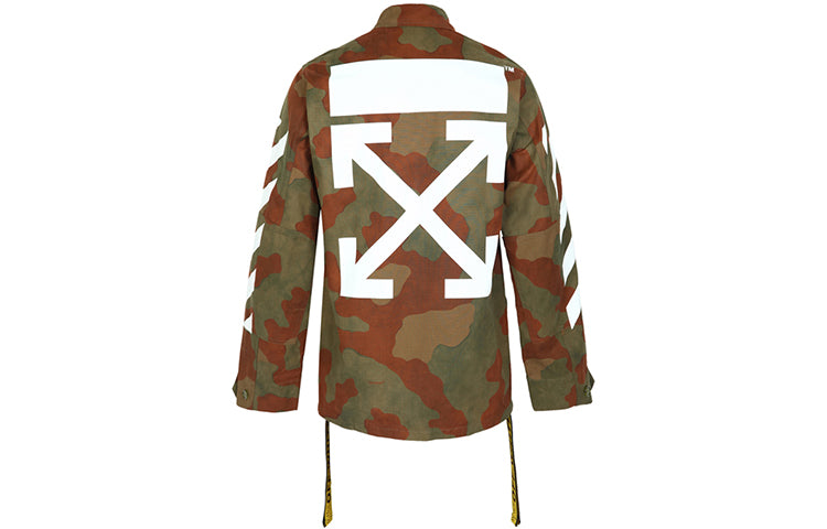 Off-White Mens Arrows Sketch Camouflage Cotton Jacket OMEA007F175640289901