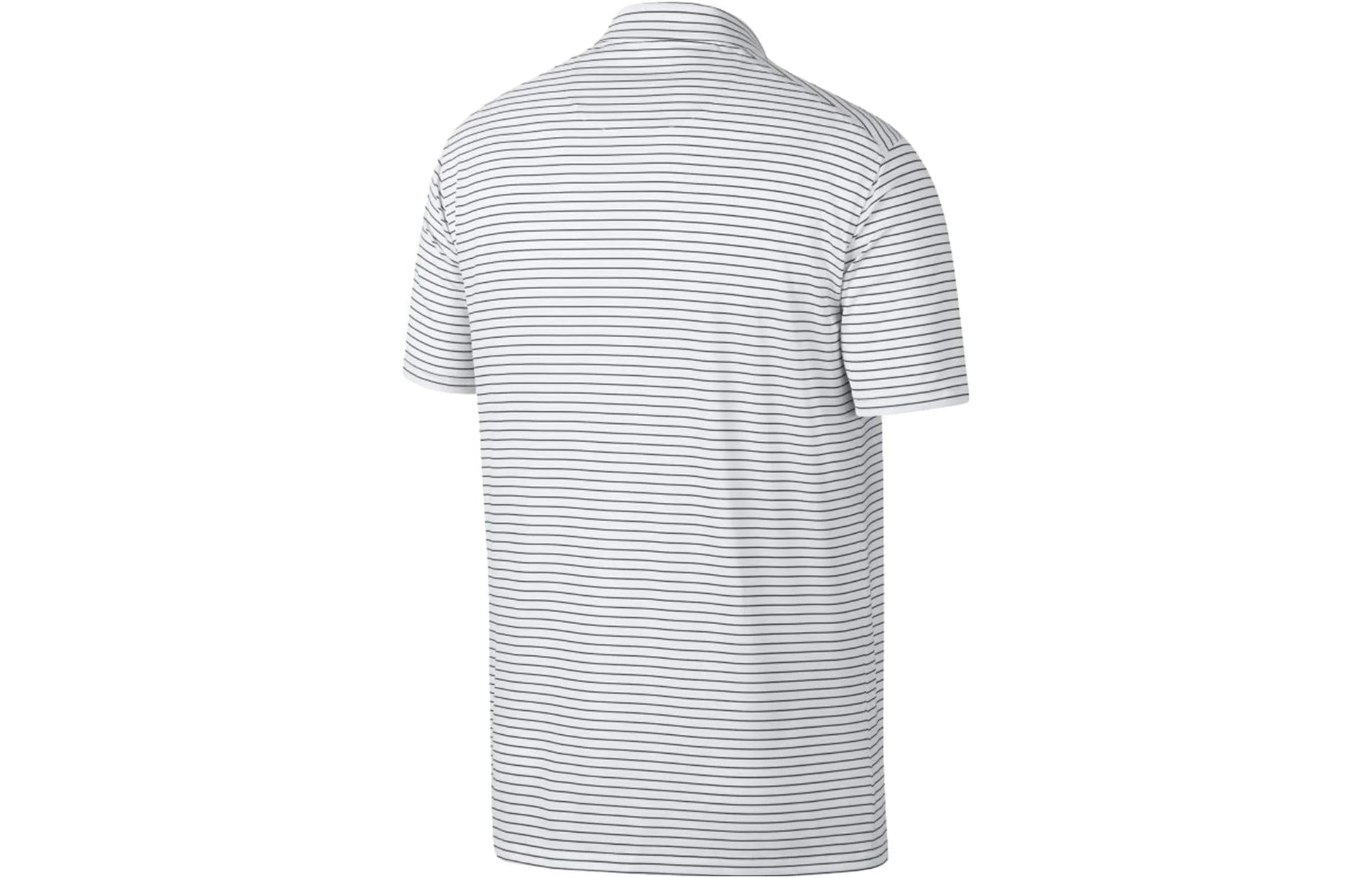 Nike Dri-fit Striped Golf Polo Shirt 'White Black' AJ5482-100