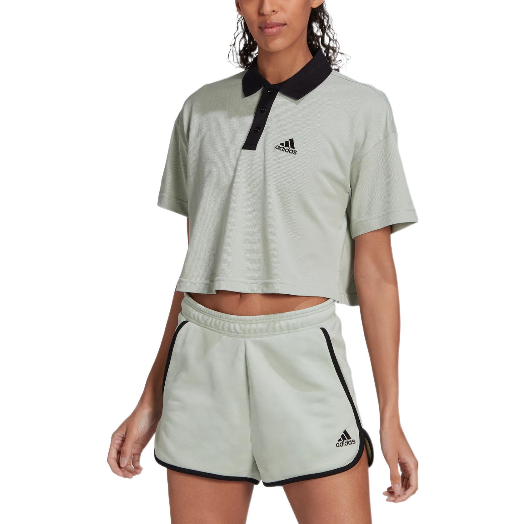 (WMNS) adidas Short Polo Shirt Asia Sizing 'Purple' HY5527