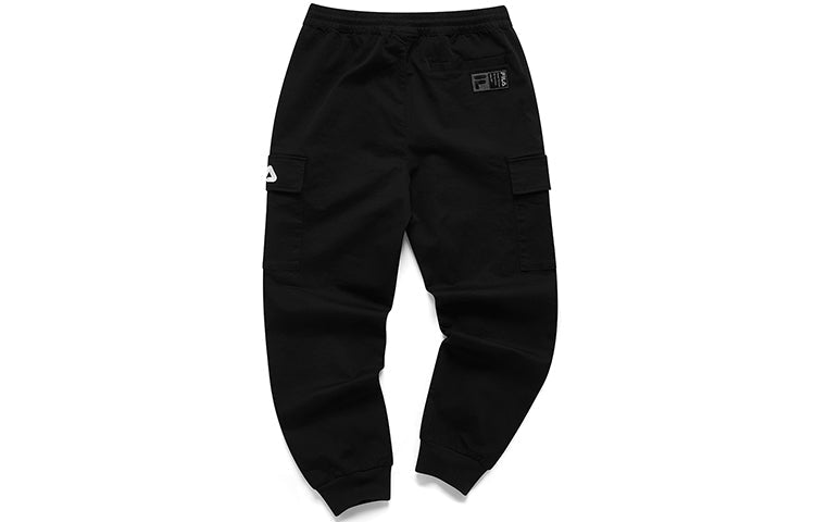 FILA FUSION Woven Lacing Casual Bundle Feet Sports Pants Black T11M113803F-BK