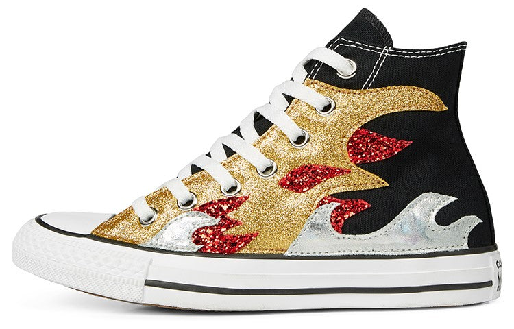 Converse Chuck Taylor All Star Glitter Flame Black White 165756C