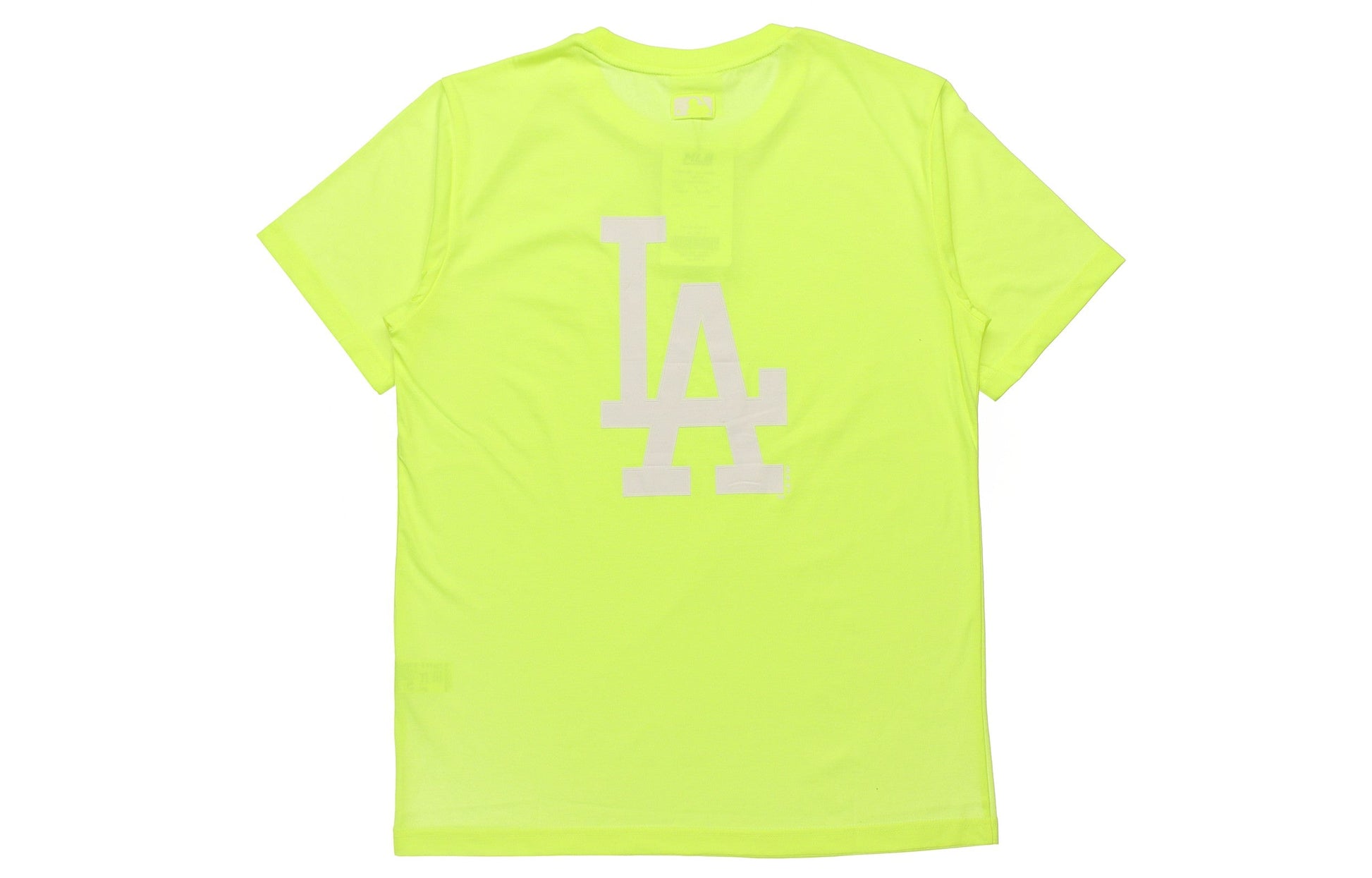 MLB LA Dodgers Los Angeles Dodgers Big Logo Round Neck Short Sleeve Unisex Fluorescence Yellow 31TS03031-07Y