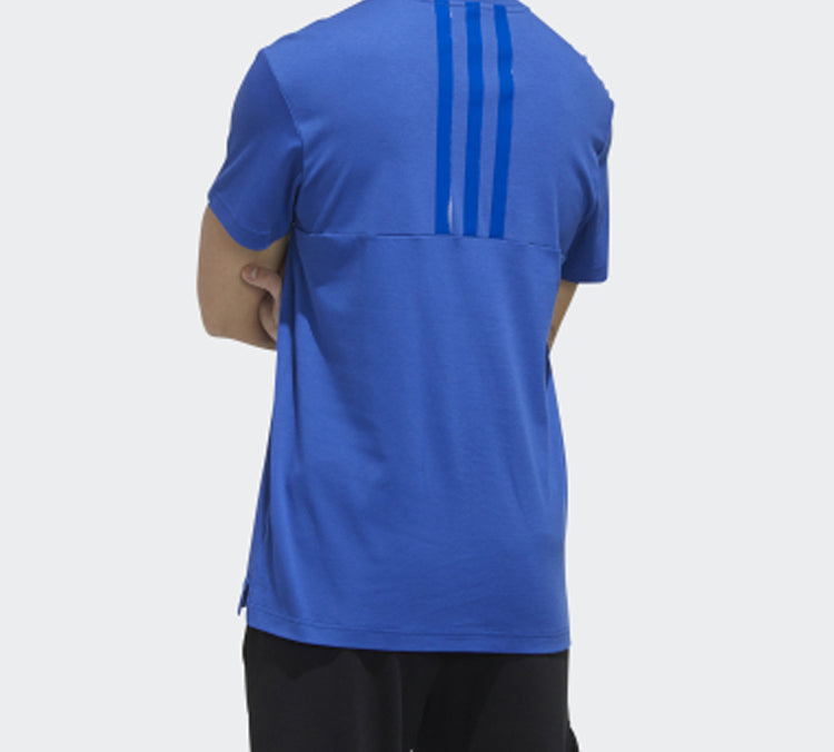 adidas neo Round Neck Sports Short Sleeve Blue GE5501