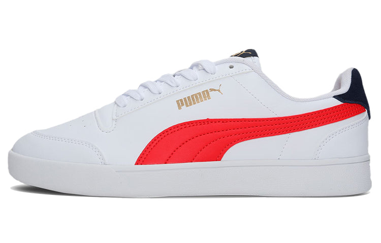 PUMA Unisex Shuffle Sneakers White/Red 309668-10