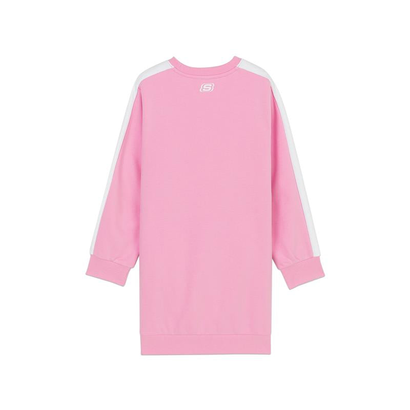 (GS) Skechers Logo Printed Crew Dress 'Pink' L121G093
