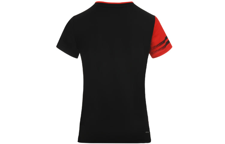 Li-Ning Badminton Series Quick Dry Training Tee 'Black Red' AAYS072-2