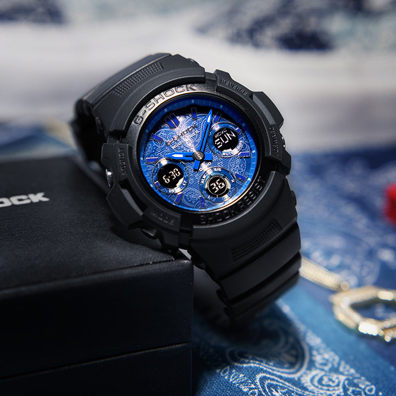 CASIO G-Shock Analog-Digital 'Black Blue' AWG-M100SBP-1APR