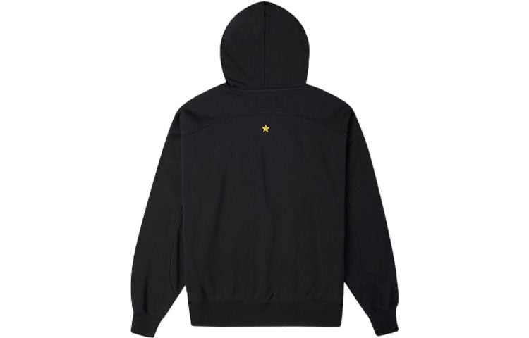 (WMNS) Converse Star Chevron Pocket Hoodie Asia Sizing 'Black' 10023083-A01