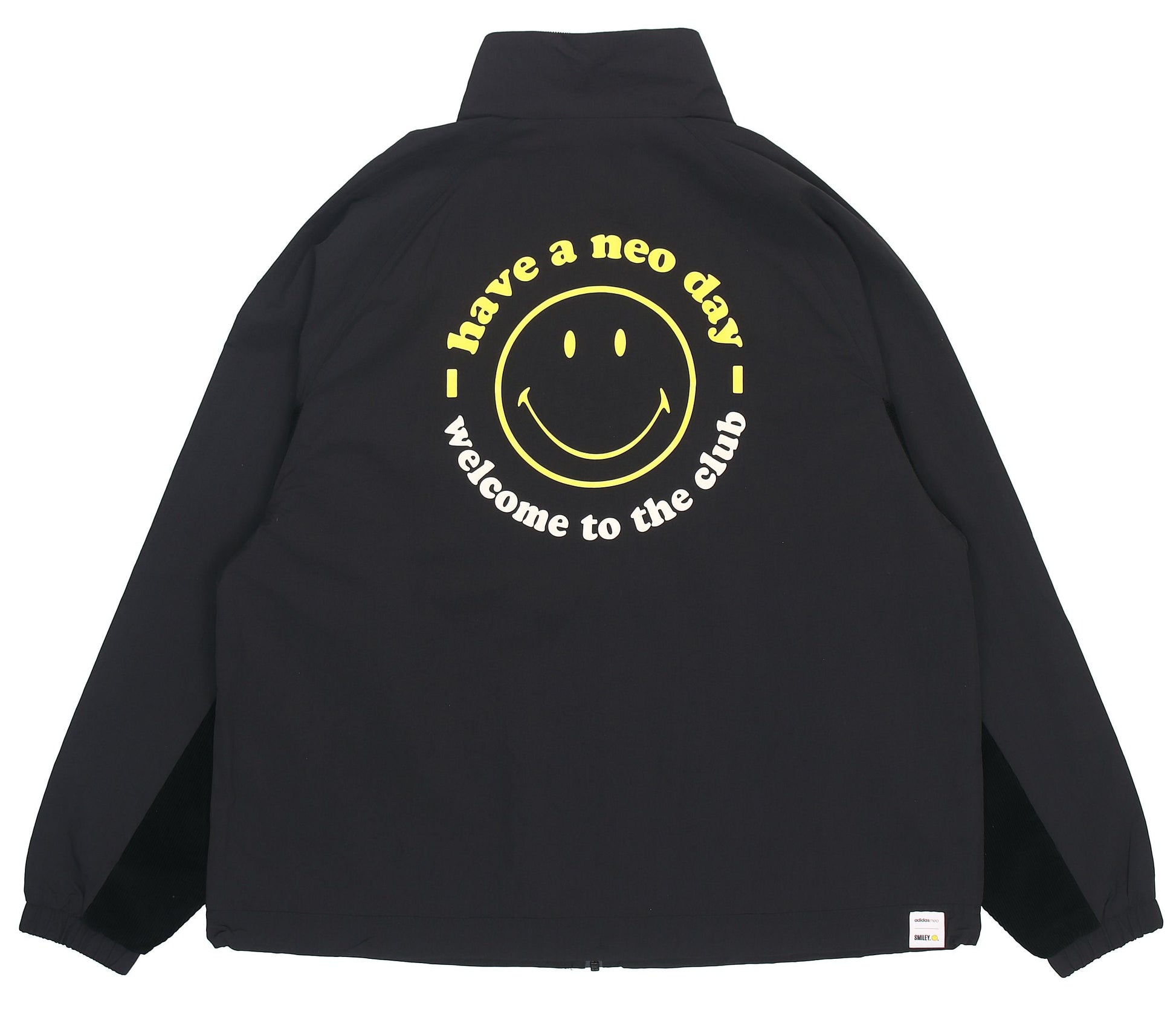 adidas neo U Smly Jkt Colorblock Casual Stand Collar Jacket Black H58046