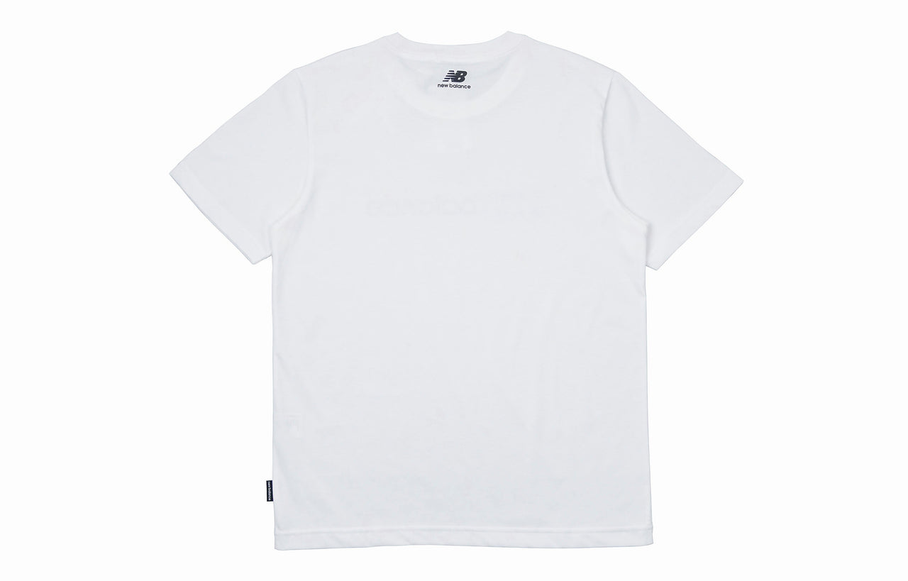 New Balance Casual Sports Logo Printing Short Sleeve Couple Style White NEA2E013-WT