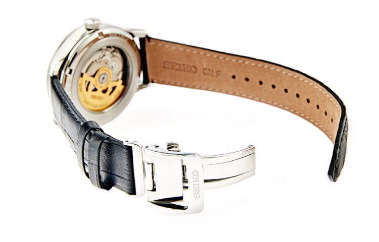Men's SEIKO Watch PRESAGE Series Japan White Dial Belt Business 4R Movement Automatic / Mechanical Watch SSA379J1