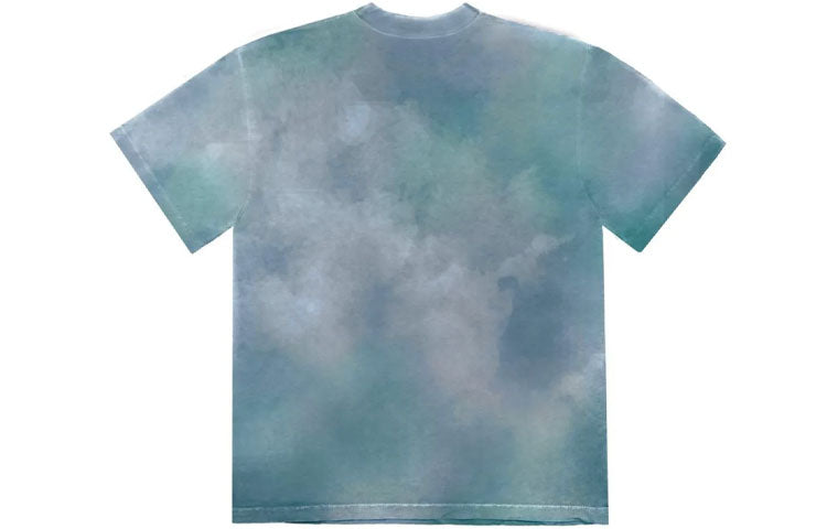 Travis Scott Cactus Jack x McDonald s Unisex CACTUS PACK VINTAGE BOOTLEG Printed Round-neck Tee Blue TC-263