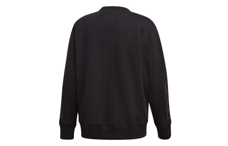 adidas originals Kaval Crew Casual Cozy Round Neck Pullover Black EB4082