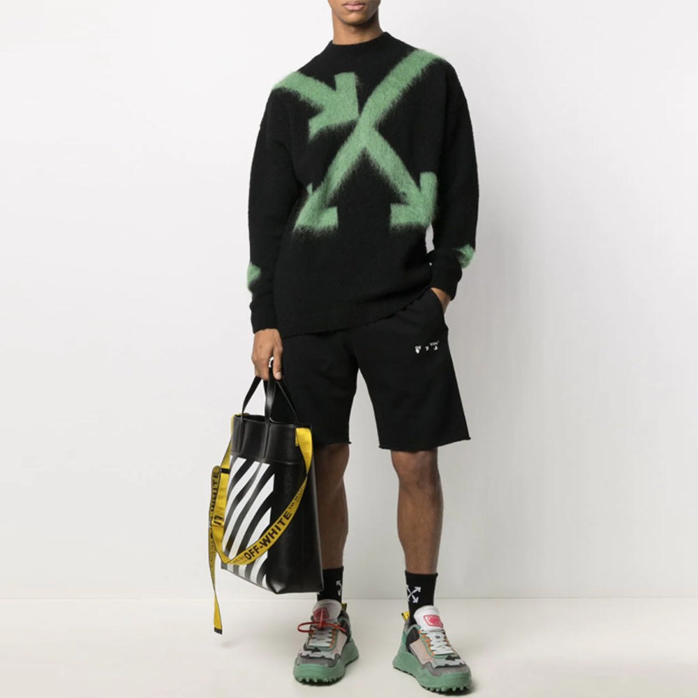 Off-White Men's SS21 Arrows Sweater Black OMHA036R21KNI0021059