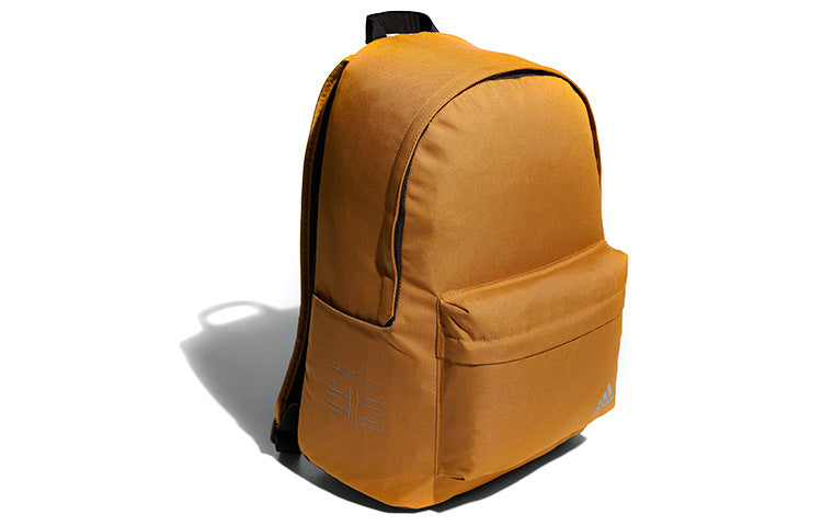adidas Silver Logo Large Capacity Zipper Athleisure Casual Sports schoolbag Backpack Unisex Brown HP1497
