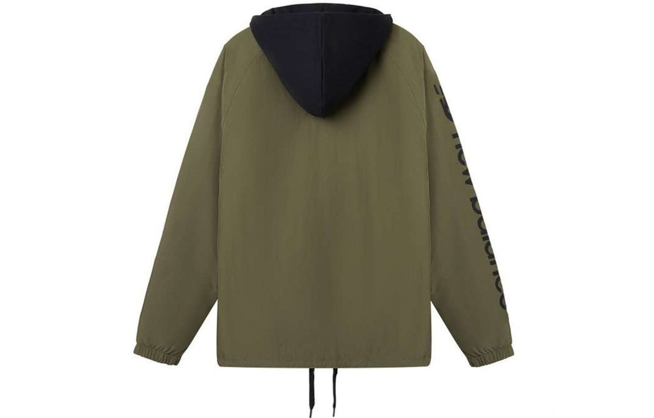 New Balance logo Hooded Windbreaker Men's Army Green AMJ03305-ARG