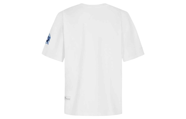 Men's HERON PRESTON Logo Printing Loose Short Sleeve White HMAA019F20JER0020116