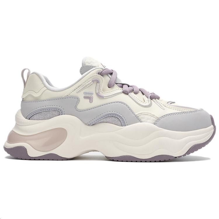 (WMNS) FILA FUSION BUBBLE Platform Sneakers 'White Grey Purple' T12W341301_FGN