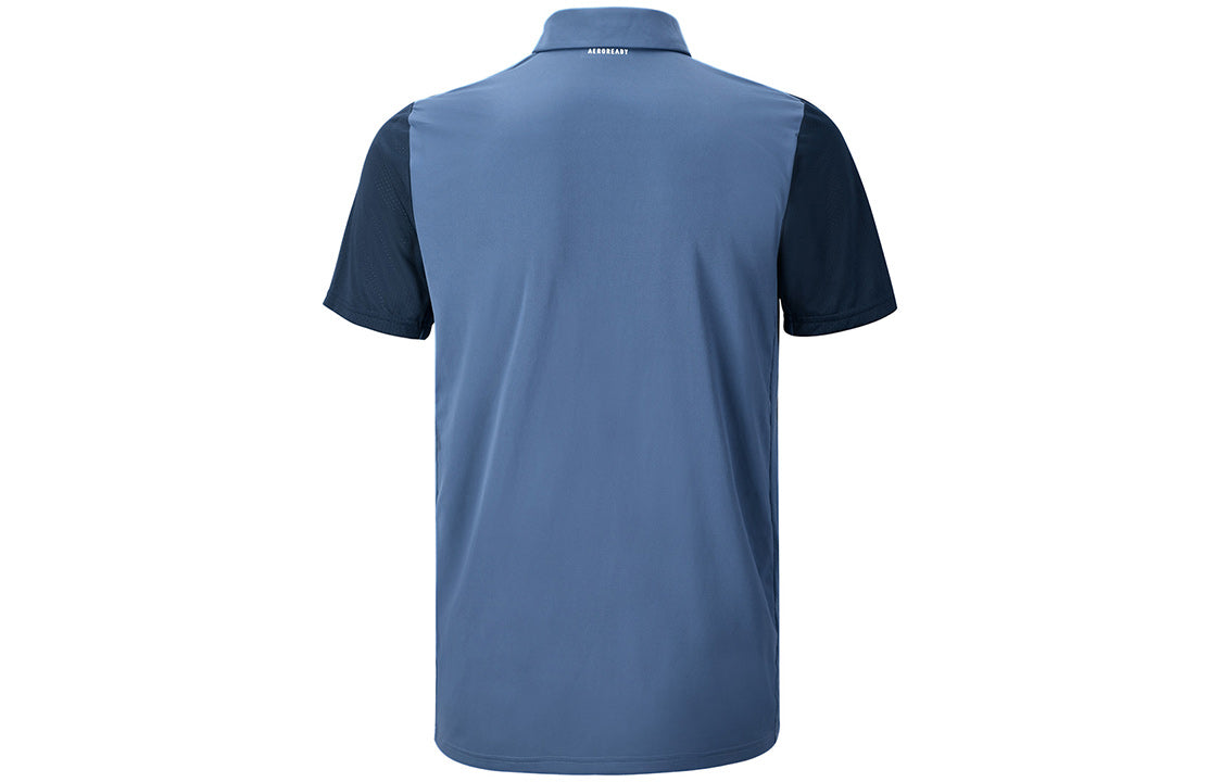 adidas Quick Dry Breathable Sports Short Sleeve Polo Shirt Blue GL5423