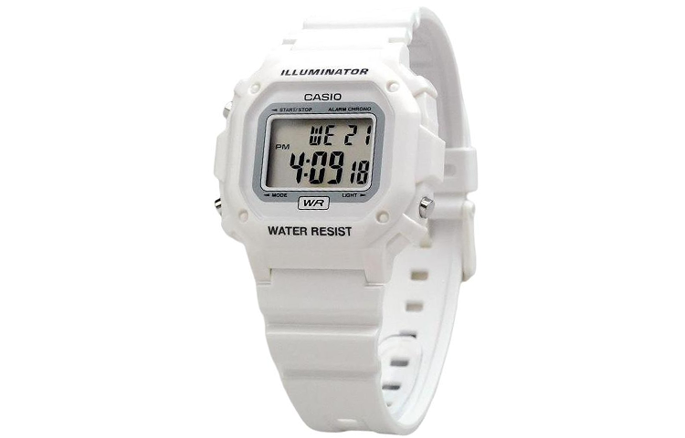 CASIO Sports Illuminator Unisex Mens White Digital F-108WHC-7BCF