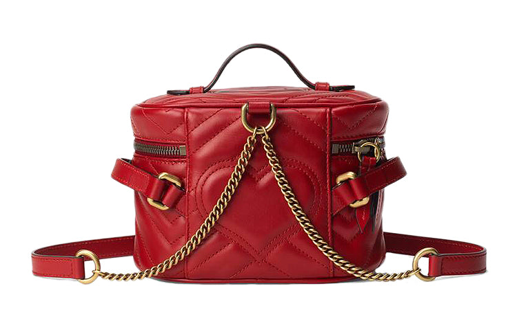 (WMNS) Gucci GG Marmont Series Backpack MIni-Size Red 598594-DTDCT-6433