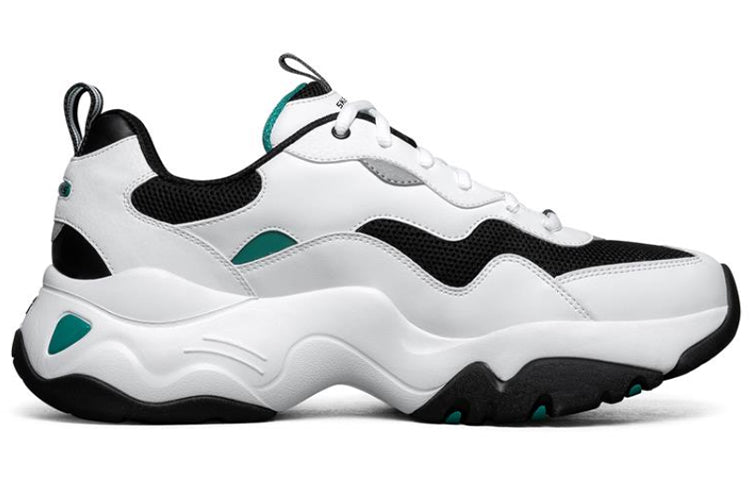 Skechers D'lites 3.0 Running Shoes White/Black/Green 888004-WGRN