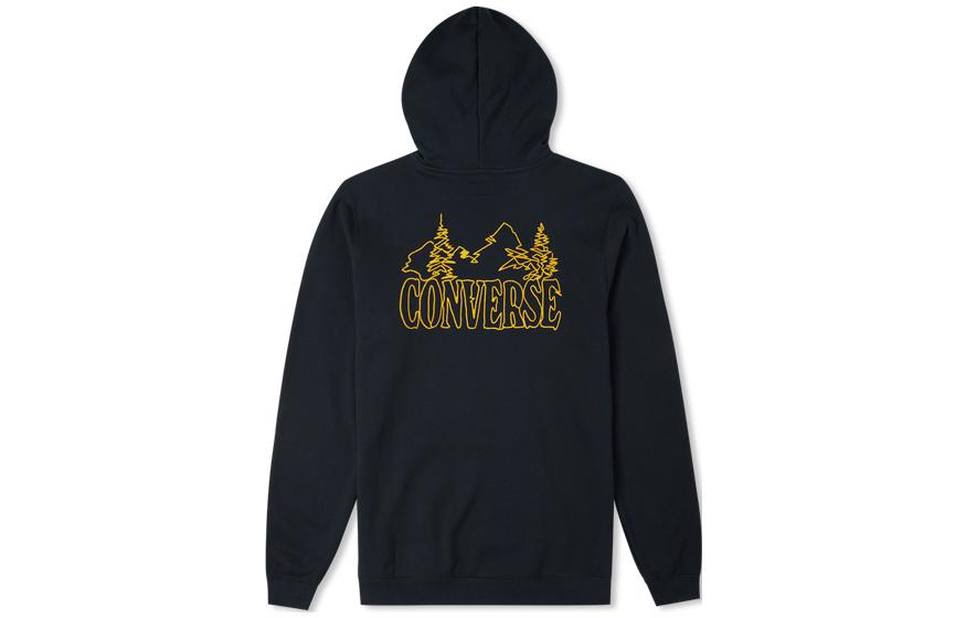 Converse Mountain Logo Hoodie Asia Sizing 'Black' 10025050-A01