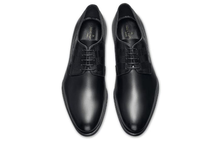 LOUIS VUITTON Haussmann Derby Shoes 'Black' 1A2BHI