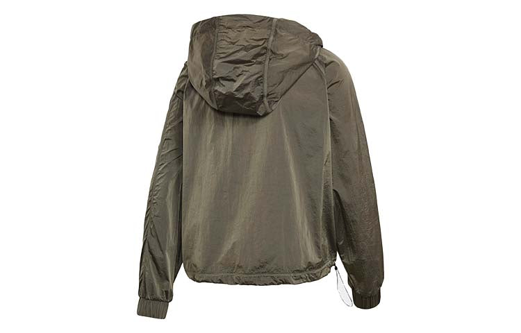 (WMNS) adidas Cropped Wind.RDY Windbreaker Jackets 'Oliver Green' FI0586