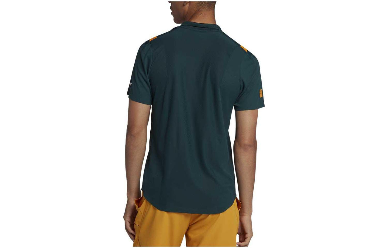 Nike Geometry Pattern Short Sleeve Polo Shirt Green 939084-303