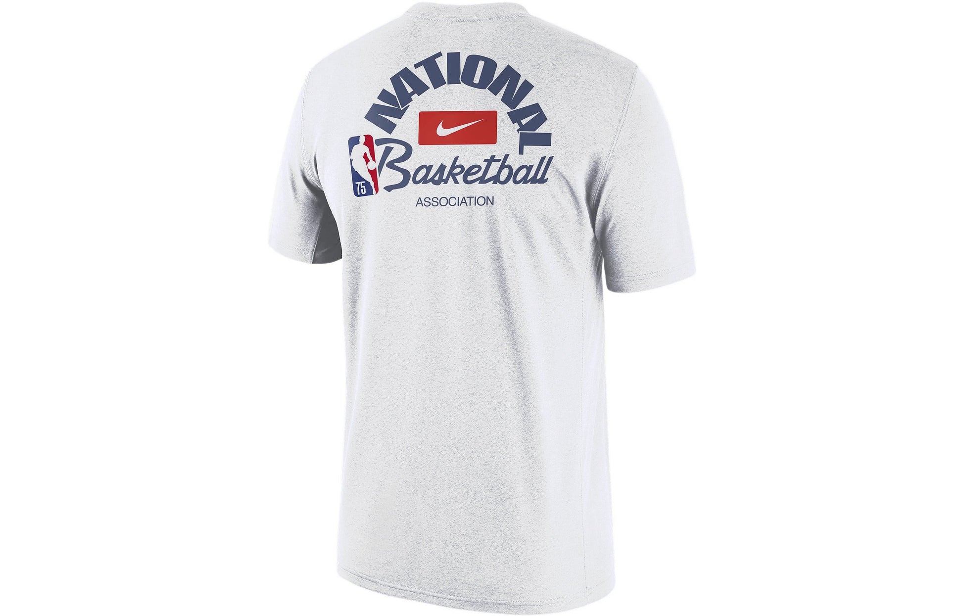 Nike NBA Alphabet Pattern Round Neck Pullover Short Sleeve Gray DH6726-100