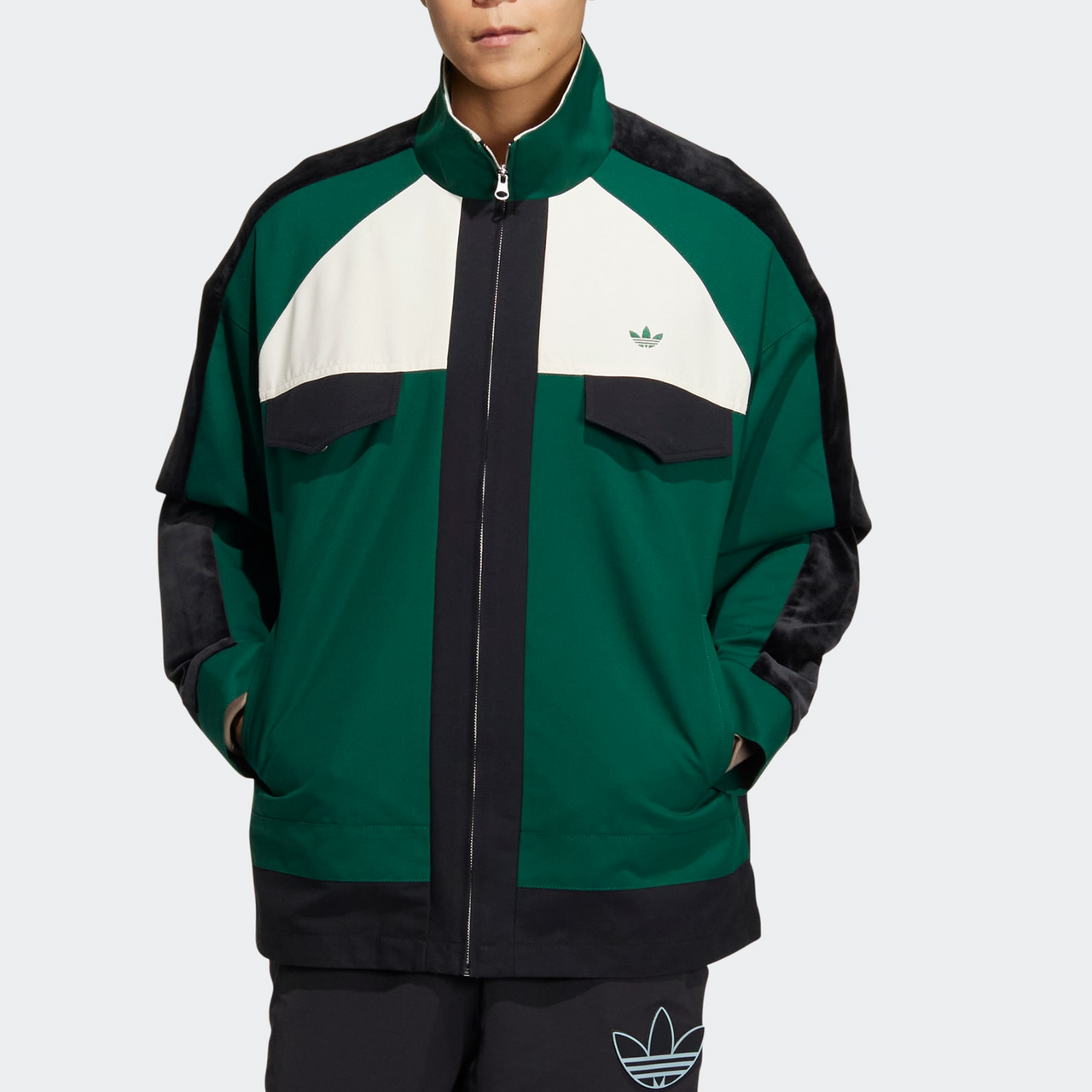 adidas originals Anti University Jacket 'Black Green' HY7238