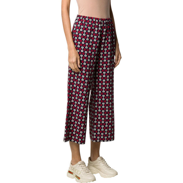 (WMNS) Gucci Horse Button Print Pants Multicolor 602327-ZADJ3-4558