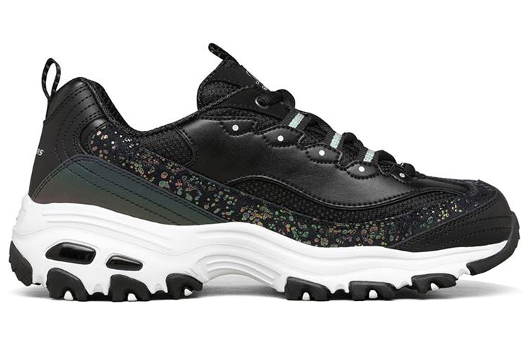 (WMNS) Skechers D'Lites 1.0 Low-Top Daddy Shoes Black 149462-BKW