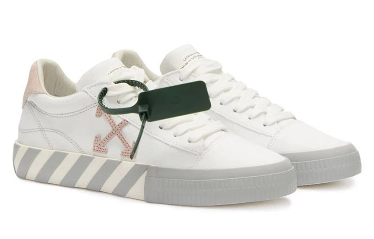 (WMNS) Off-White Vulc Low Canvas Sneaker 'White Pink Grey' OWIA178S22FAB0010130