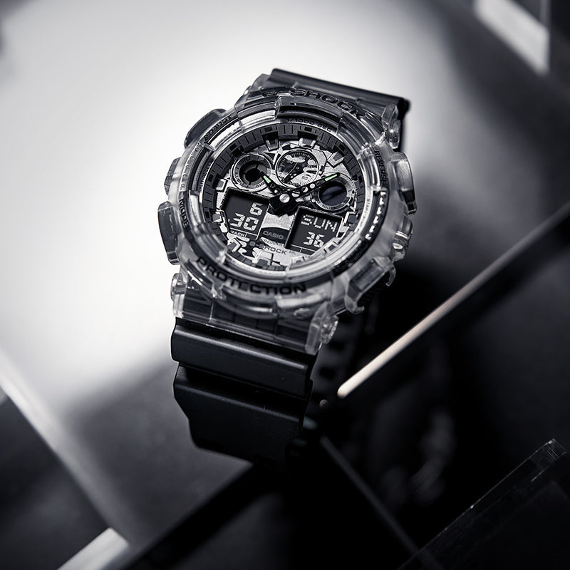 CASIO G-Shock Analog-Digital 'Translucent Black' GA-100SKC-1APR