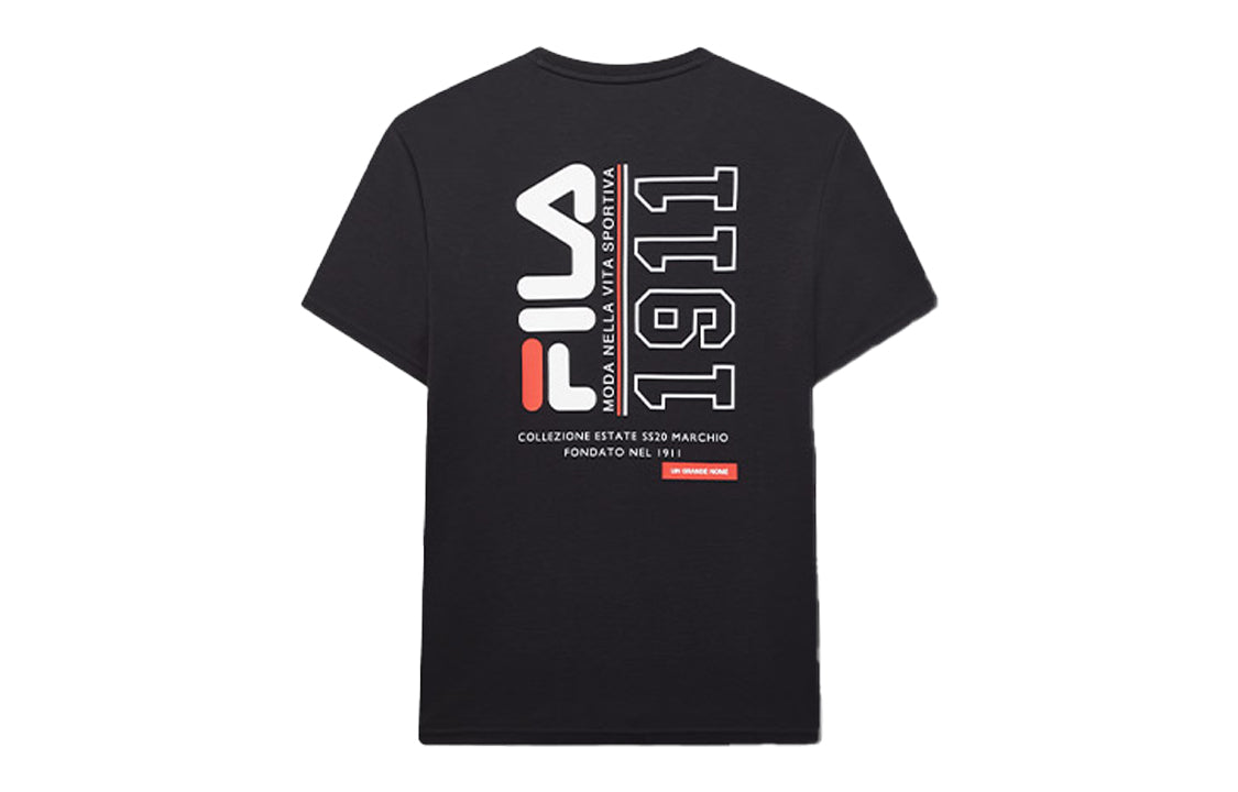 FILA Alphabet Logo Printing Cotton Short Sleeve Navy Blue F11M028155F-NV
