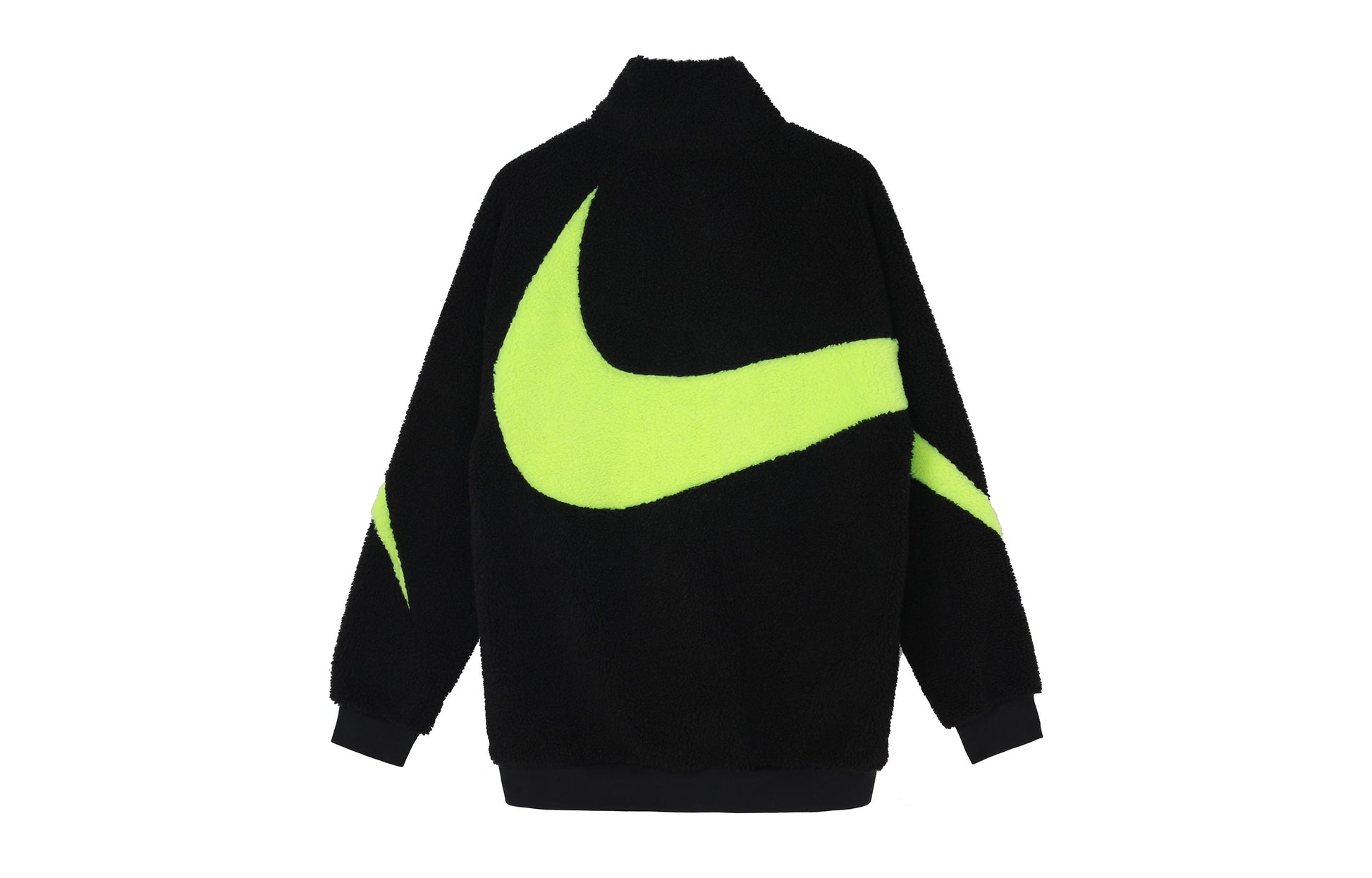 Nike Big Swoosh Reversible Boa Jacket (Asia Sizing) 'Black Neon' BQ6546-017