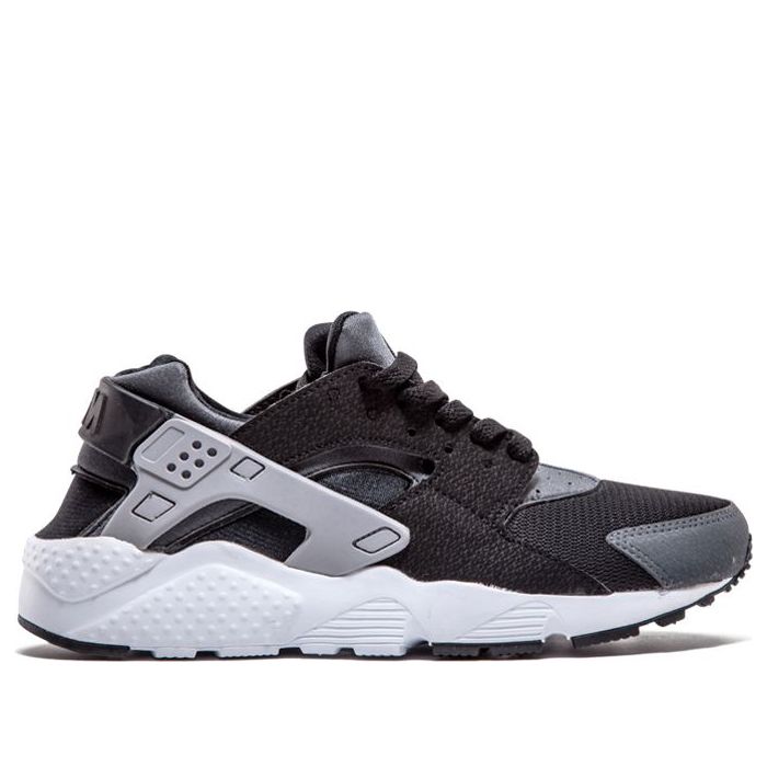 (GS) Nike Huarache Run 'Black Wolf Grey White' 654275-001