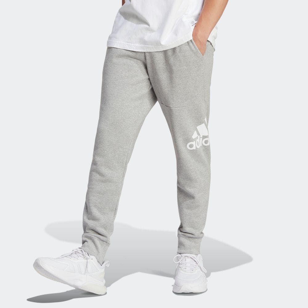 adidas Essentials French Terry Tapered Cuff Logo Pants 'Grey' HA4345