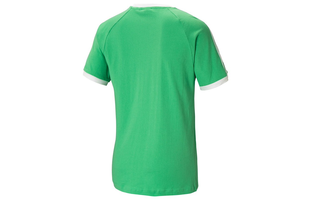 adidas originals 3-stripes Tee Leisure Sports Short Sleeve Men's Green H37758