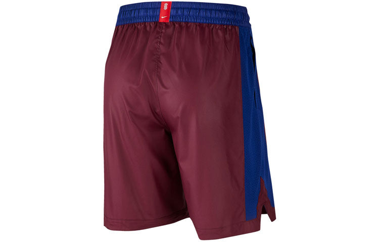 Nike Kyrie Colorblock Basketball Sports Shorts Redbrown BV9293-681