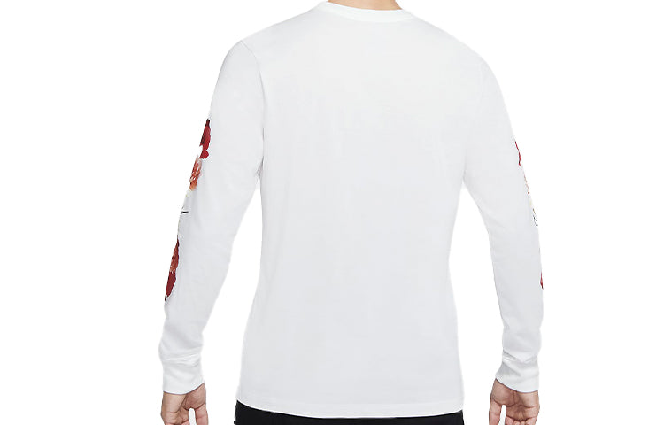 Nike Dri-FIT Alphabet logo Printing Round Neck Casual Long Sleeves T-shirt White CV2109-100