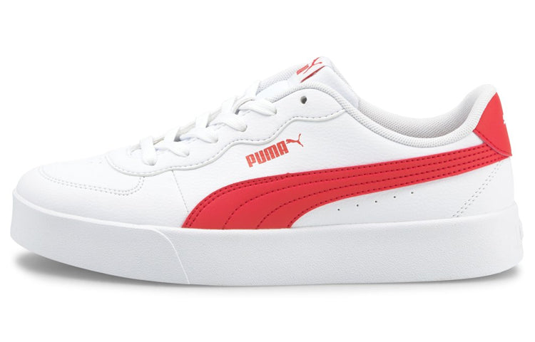 (WMNS) PUMA Skye Clean Casual Board Shoes White/Red 380147-03