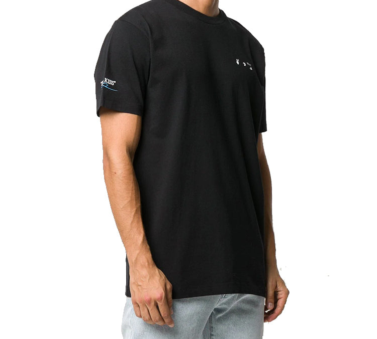 Off-White The Kiss Printing Short Sleeve Black OMAA027T20JER0361001