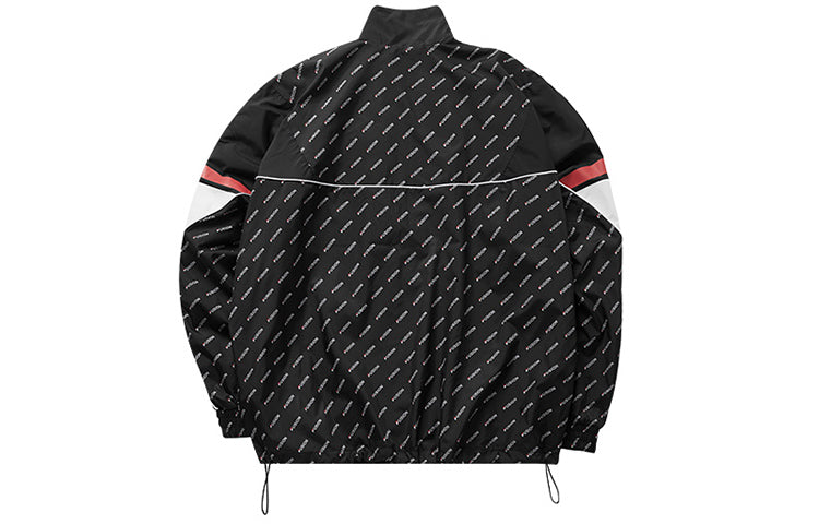 FILA FUSION Full Print Woven Sports Jacket Couple Style Black T11M931703F-BK