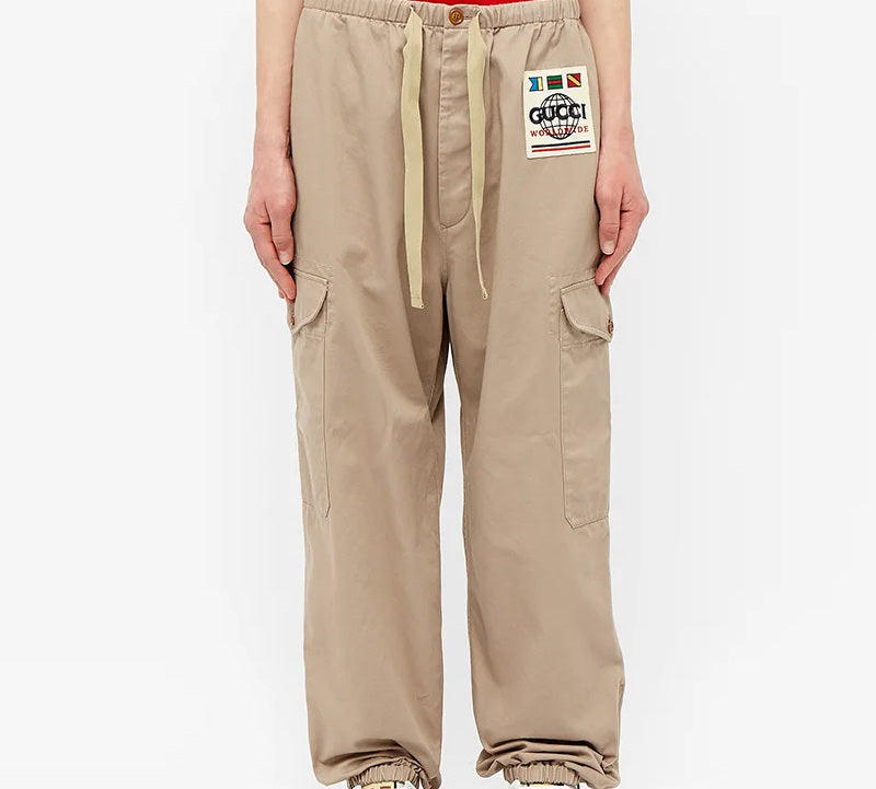 Gucci Nautical Logo Trousers For Men Khaki 591054-ZADBP-9772