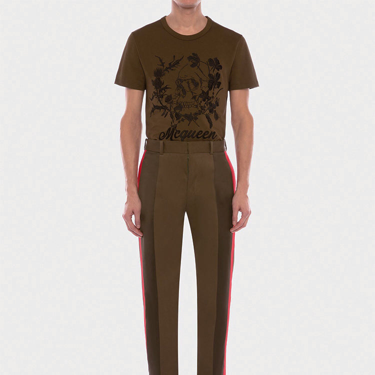 Alexander McQueen Deconstructed Floral Skull Tee 624177QPZ630904